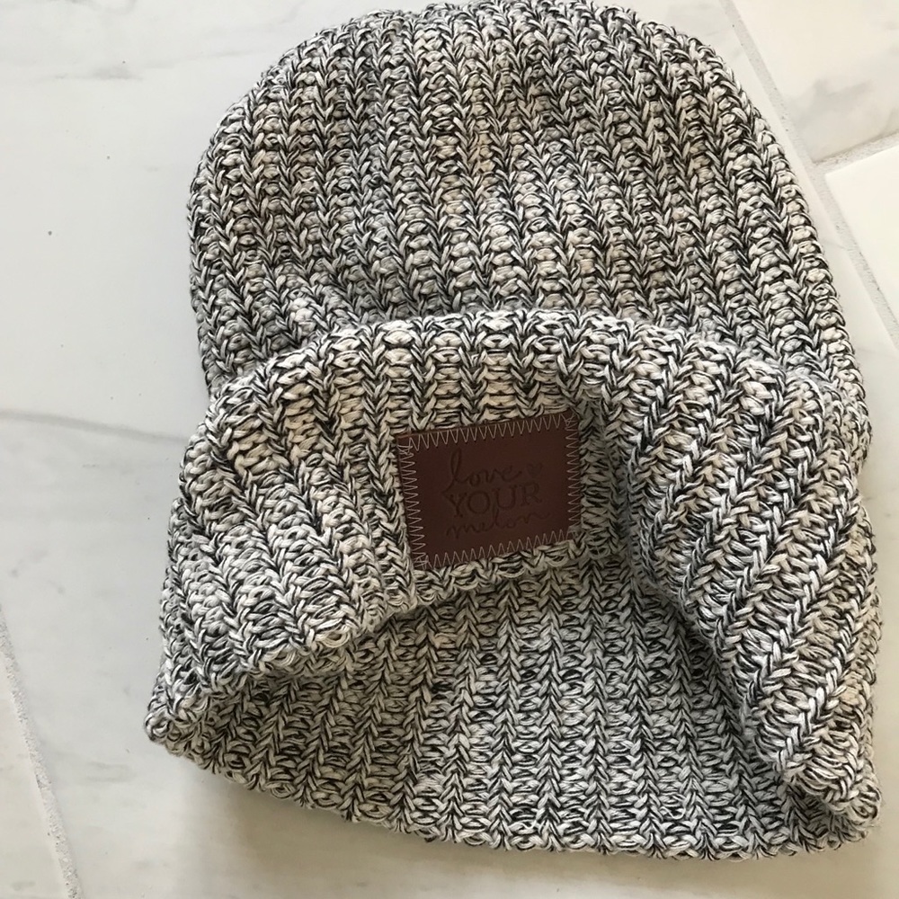 Black Speckled Love Your Melon beanie